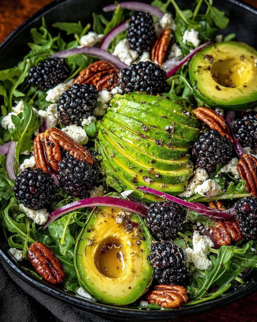 Blackberry Avocado Salad with Honey Lemon Vinaigrette