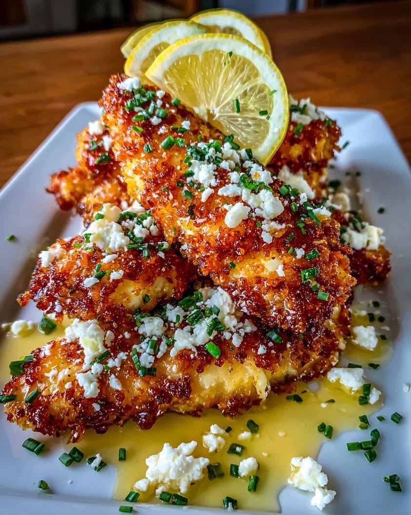 Crispy Hot Honey Lemon Feta Chicken Tenders: The Ultimate Weeknight Dinner 4 Crispy Hot Honey Lemon Feta Chicken Tenders
