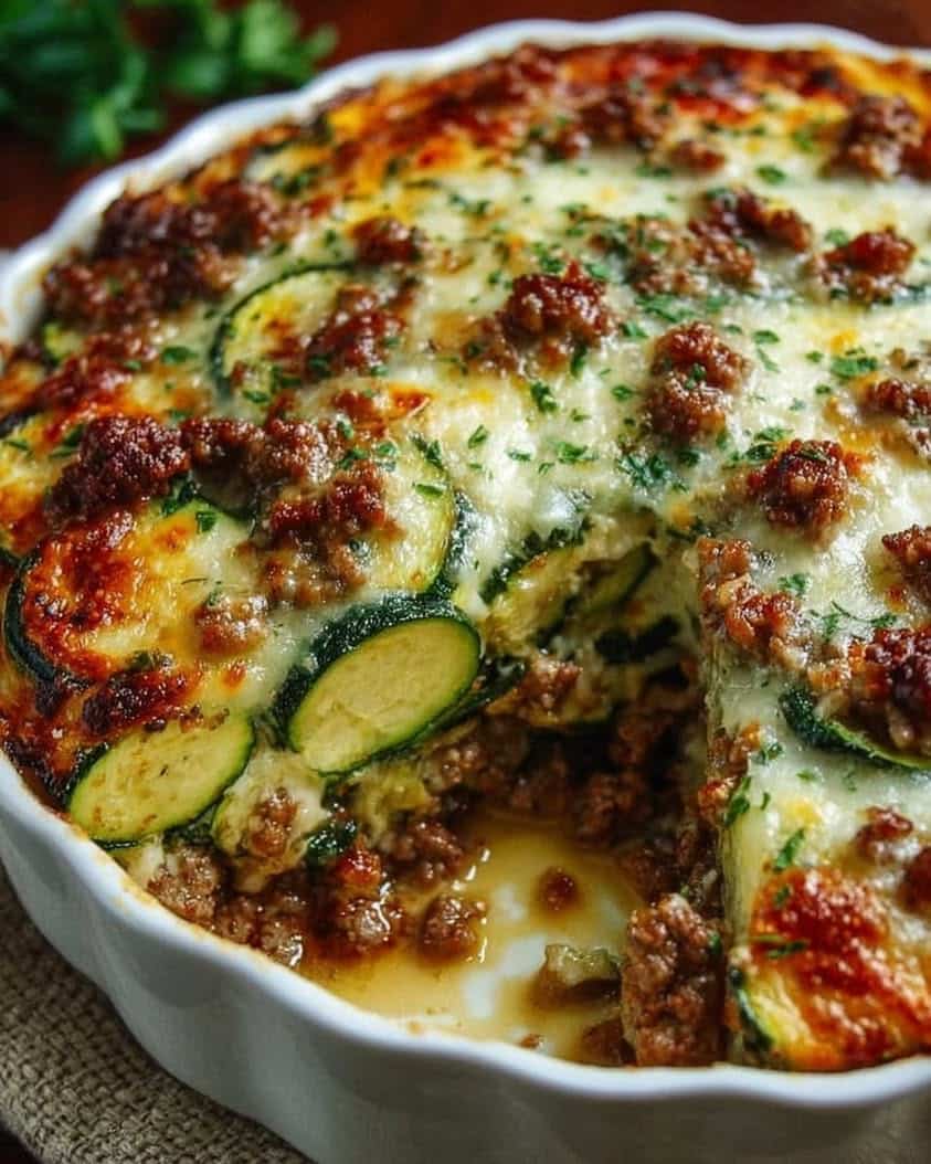 Low Carb Ground Beef Zucchini Bake Recipe for Easy Dinners