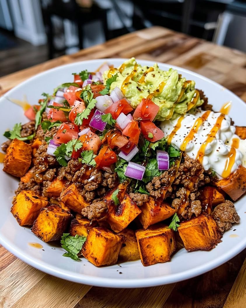 Hot Honey Taco Sweet Potato Bowl: A Healthy 30-Minute Dinner