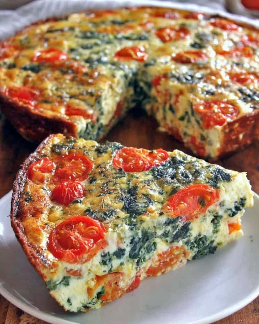 The Ultimate Crustless Quiche with Spinach, Tomato, and Feta 10 Spinach Tomato and Feta Crustless Quiche