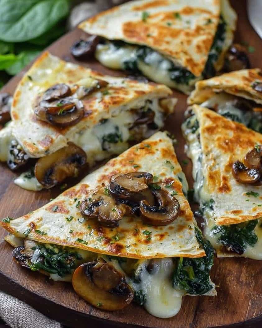 The Ultimate Baked Spinach Mushroom Quesadilla Recipe for Easy Weeknight Dinners 2 Baked Spinach Mushroom Quesadillas