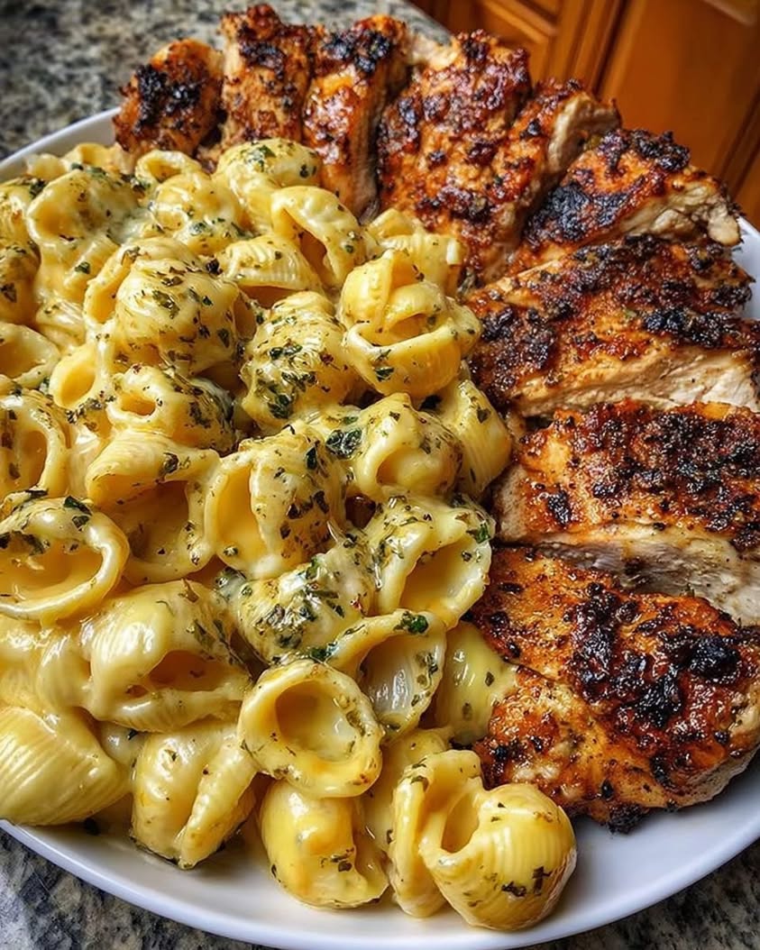 The Ultimate Cheddar Parmesan Garlic Butter Chicken with Creamy Shells Recipe 3 Cheddar Parmesan Garlic Butter Chicken with Creamy Shells
