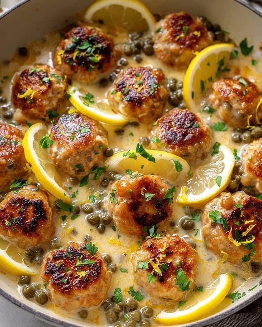 Chicken Piccata Meatballs