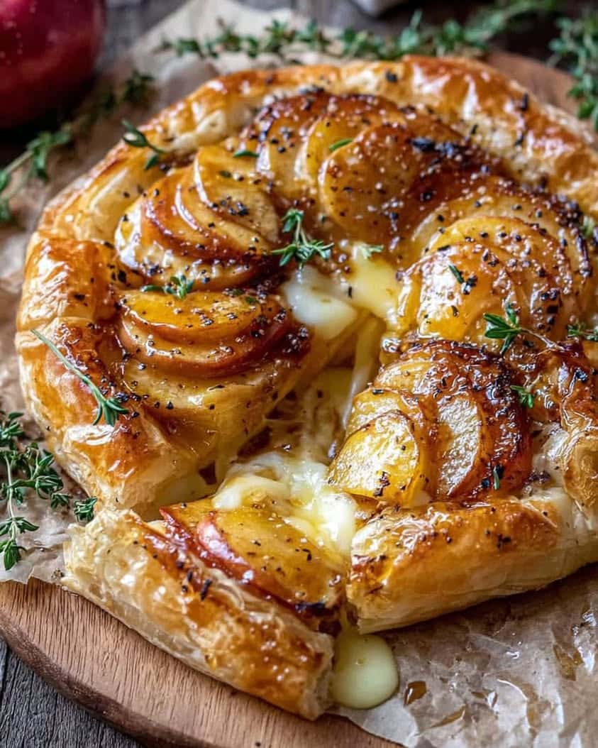 Golden Baked Brie with Caramelized Apples and Thyme: The Ultimate Fall Appetizer 3 Golden Baked Brie with Caramelized Apples and Thyme