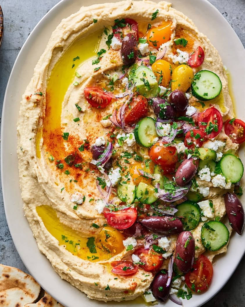 Greek Style Loaded Hummus