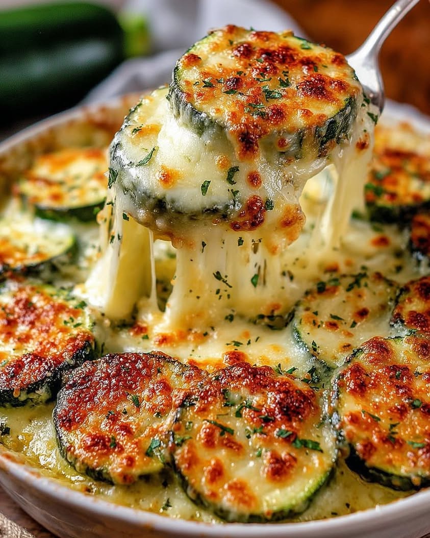 Irresistible Baked Zucchini and Cheese