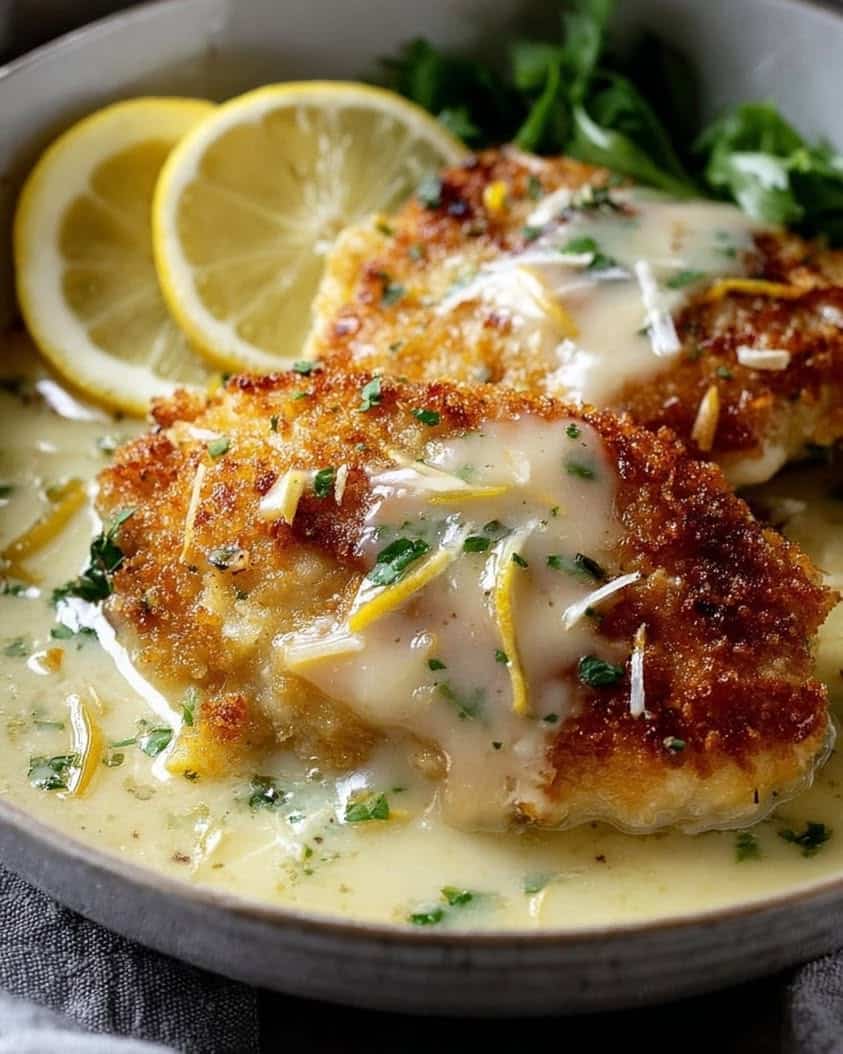 The Best Lemon Pecorino Crusted Chicken with Creamy Lemon Sauce 7 Lemon Pecorino Crusted Chicken with Creamy Lemon Sauce
