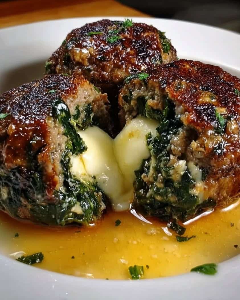The Ultimate Spinach Garlic Meatballs Stuffed with Mozzarella Recipe 6 Spinach Garlic Meatballs Stuffed with Mozzarella 1