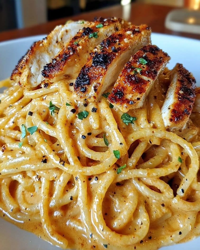 Creamy Cajun Chicken Linguine With Garlic Parmesan Sauce