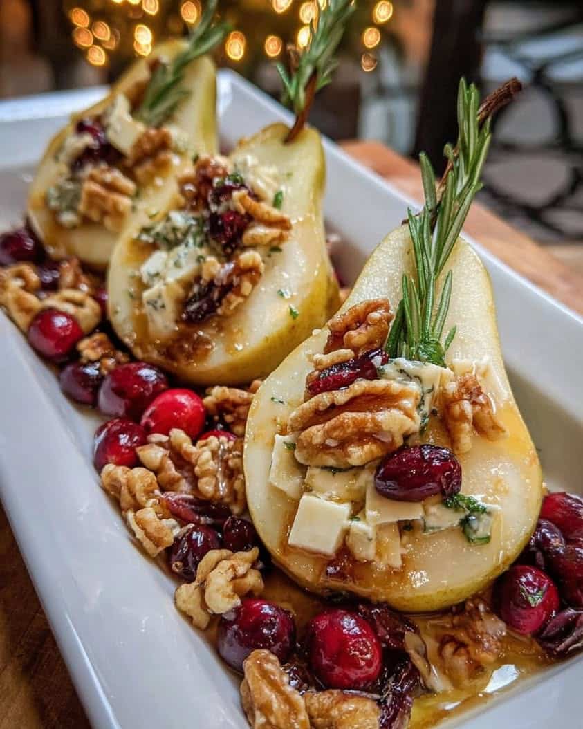 Baked Pears with Brie, Walnuts, and Cranberries: A Perfect Appetizer 8 Baked Pears with Brie Walnuts and Cranberries