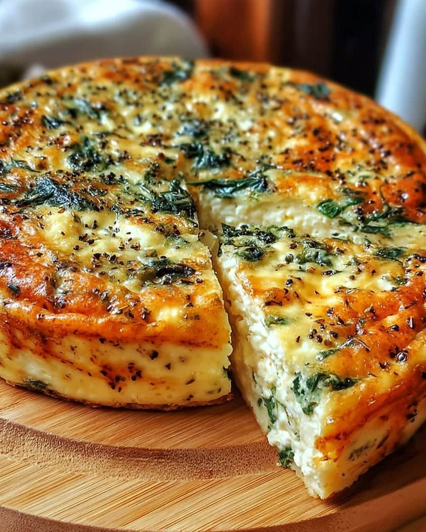 Cottage Cheese Spinach Crustless Quiche 2