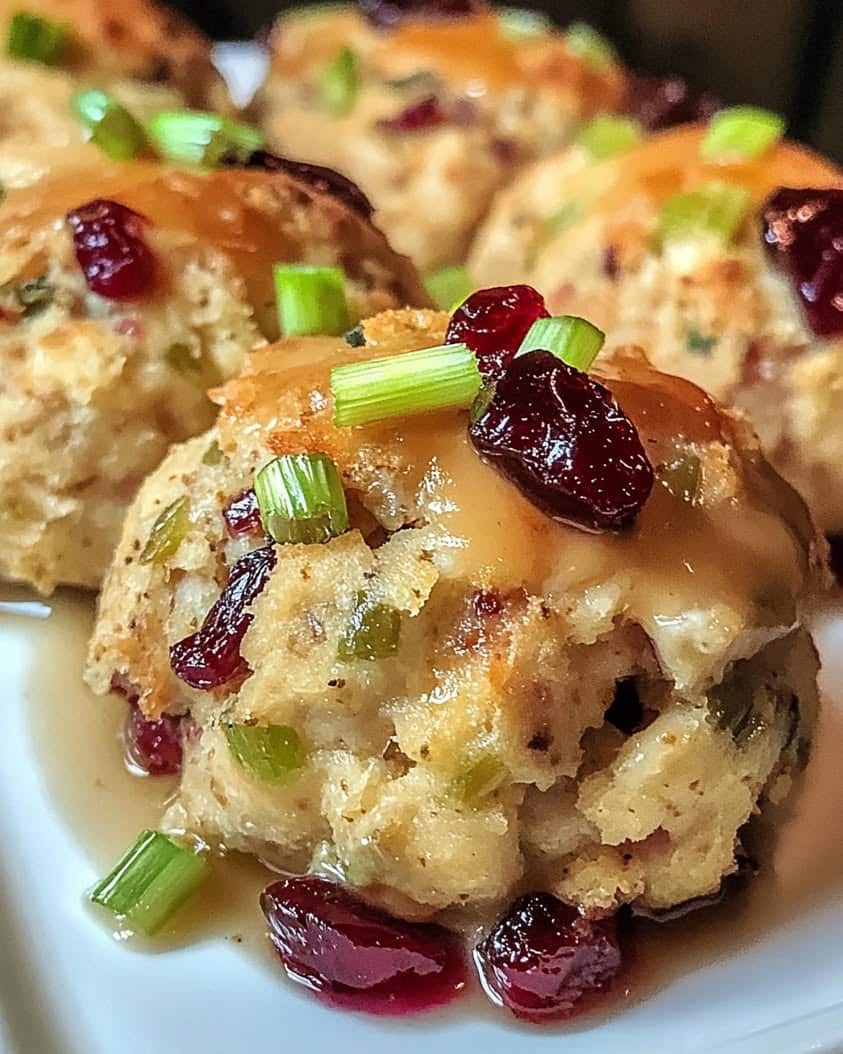 Cranberry Turkey Stuffing Balls: A Festive Holiday Appetizer Recipe