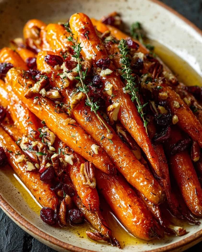 Ginger-Maple Roasted Carrots with Cranberry Butter Recipe 4 Ginger Maple Roasted Carrots with Cranberry Butter