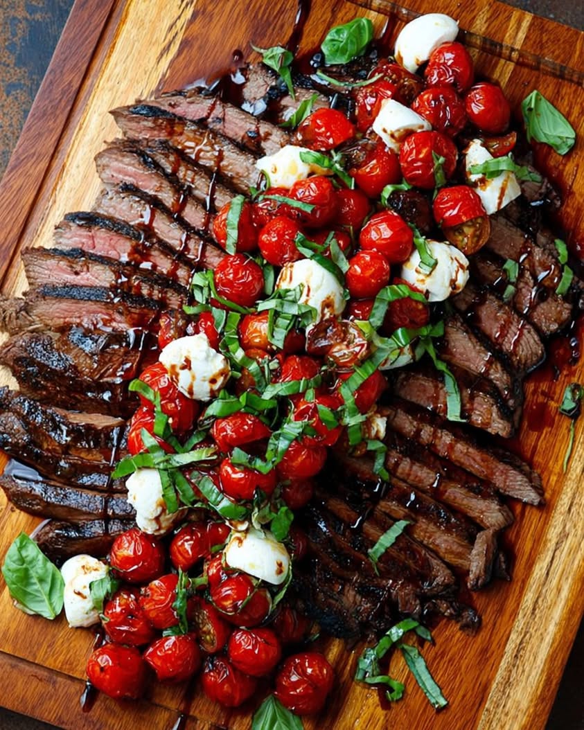 Grilled Flank Steak with Balsamic Caprese Twist Recipe 7 Grilled Flank Steak with Balsamic Caprese Twist