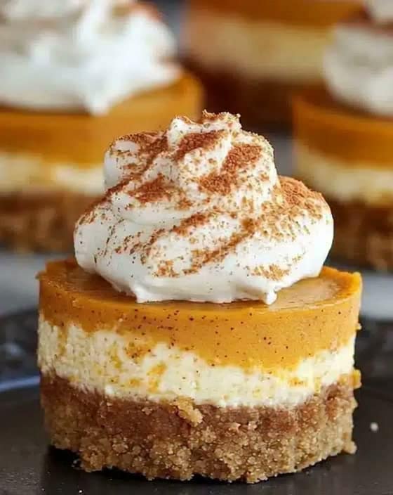Mini Pumpkin Cheesecake Bites 🎃🧁