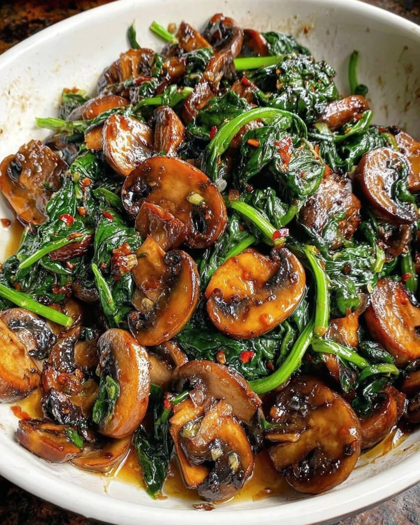 Sautéed Garlic Spinach and Mushrooms: A Quick, Healthy Side Dish 6 Sauteed Garlic Spinach and Mushrooms