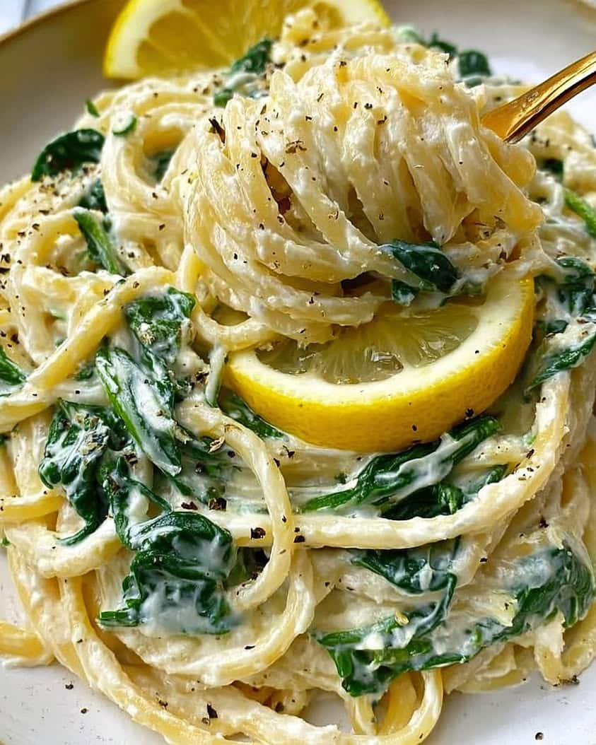 Zesty Lemon Ricotta and Spinach Pasta